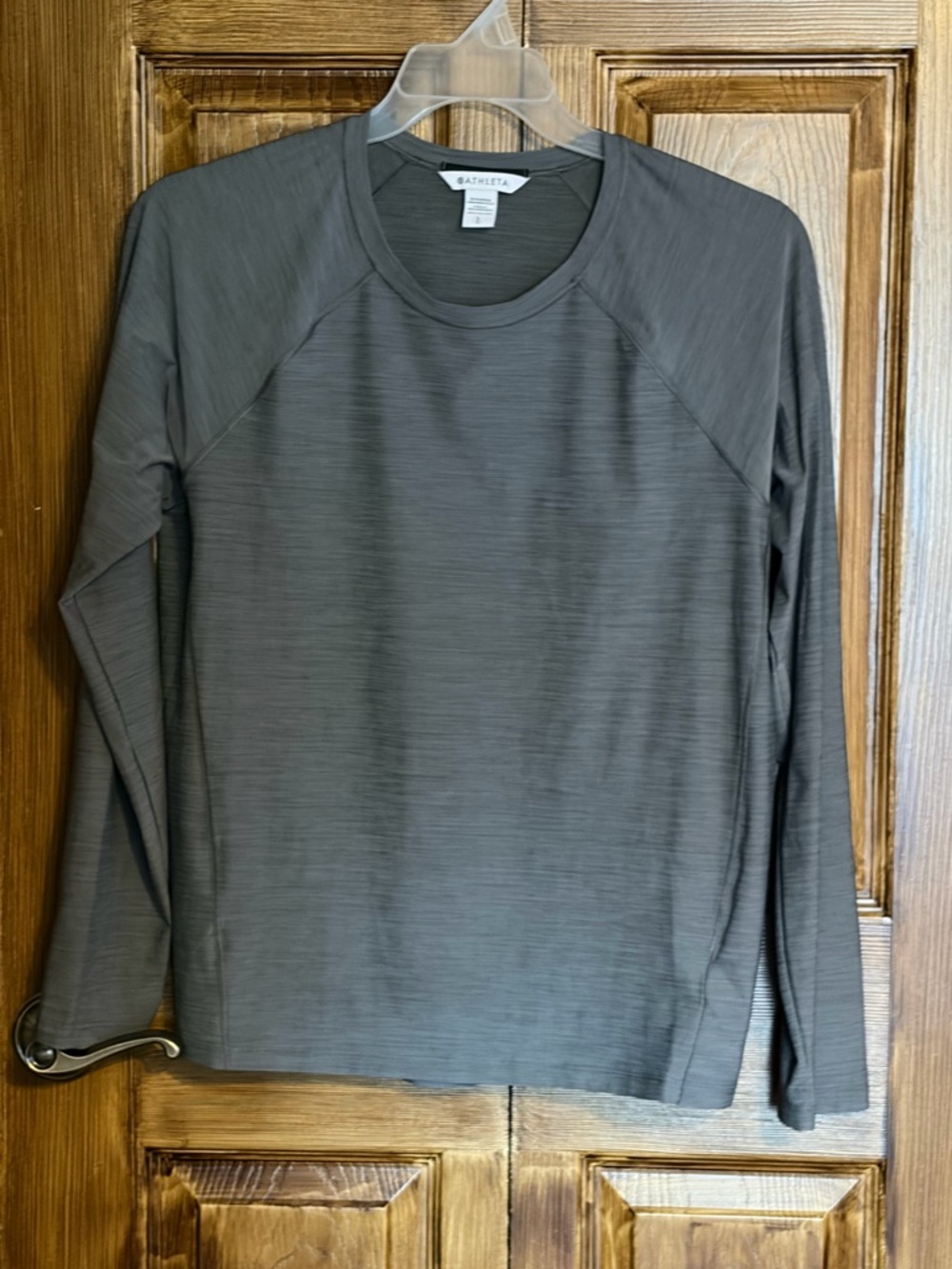 Athleta Long-Sleeve Crew in Charcoal Gray